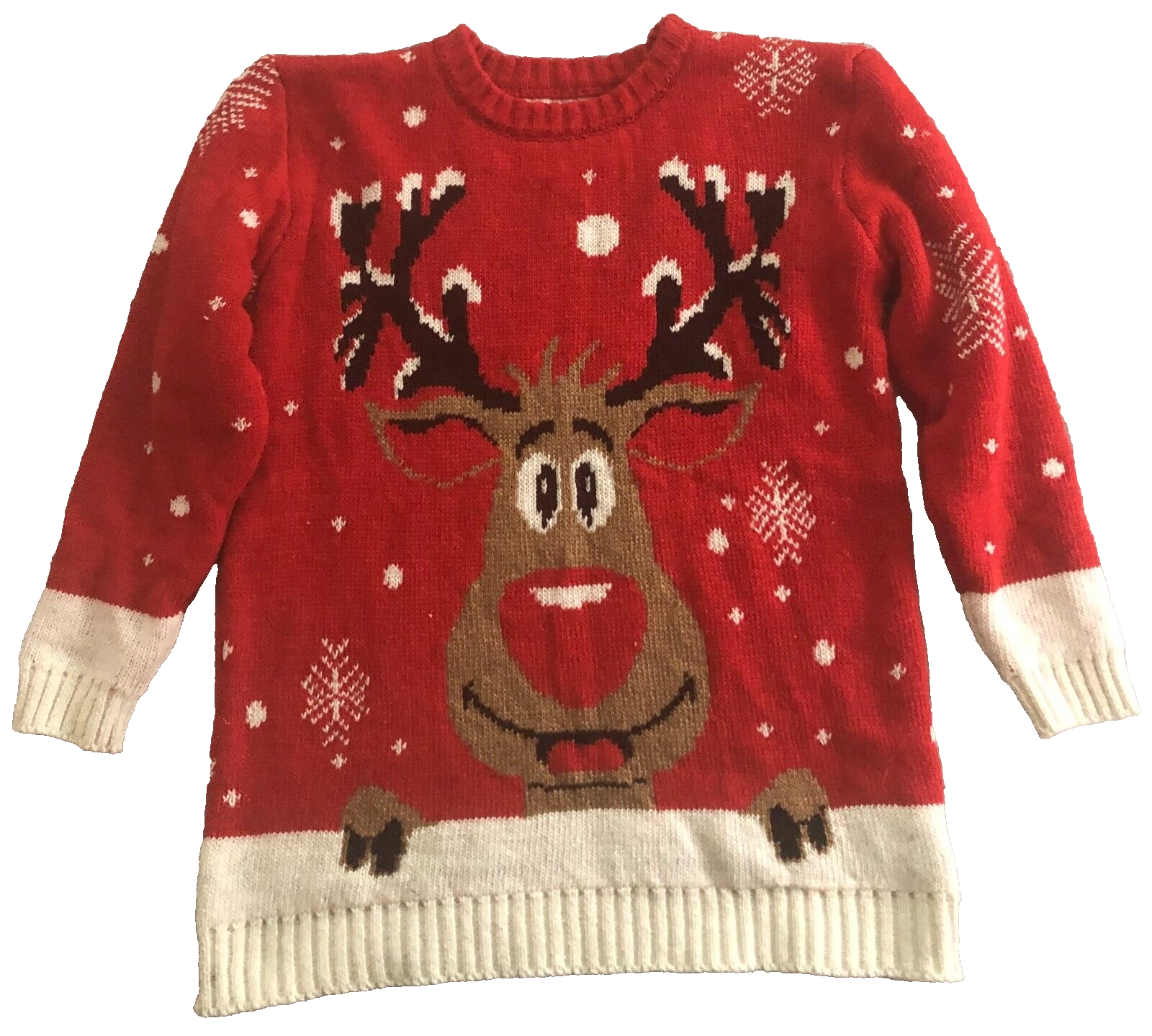 Christmas Jumper Xmas Unisex Santa Sweater Retro Novelty Vintage Age 7-10