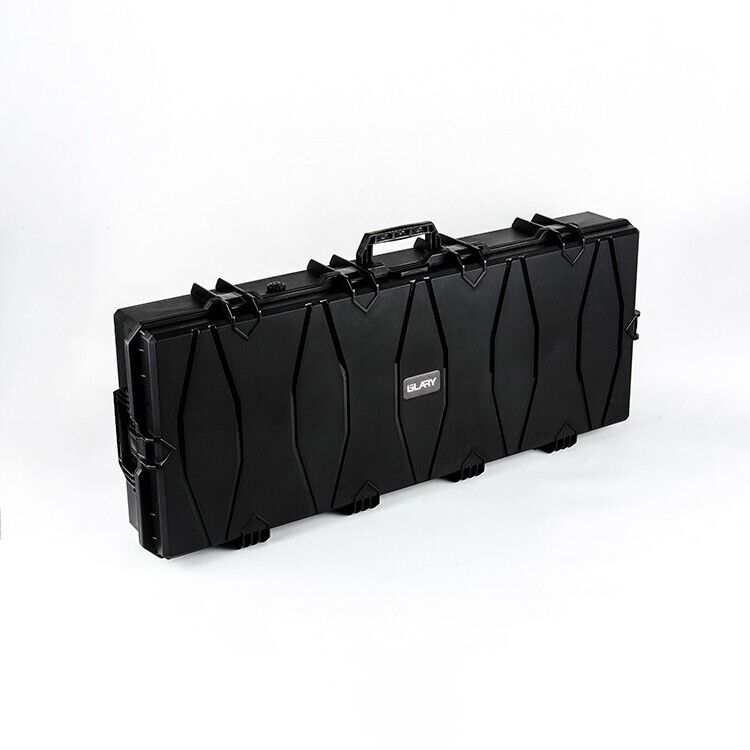 Double Rifle Case Egg Foamed Lined Hard Durable Gun Case Airline Approved Black