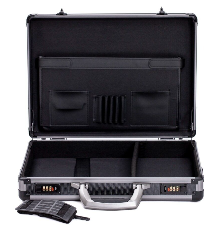 Executive Aluminium Briefcase Business Office Travel Work Laptop Attaché Bag