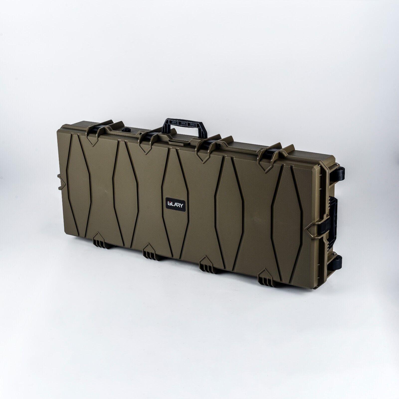 Double Rifle Case Egg Foamed Lined Hard Durable Gun Case Airline Approved Green