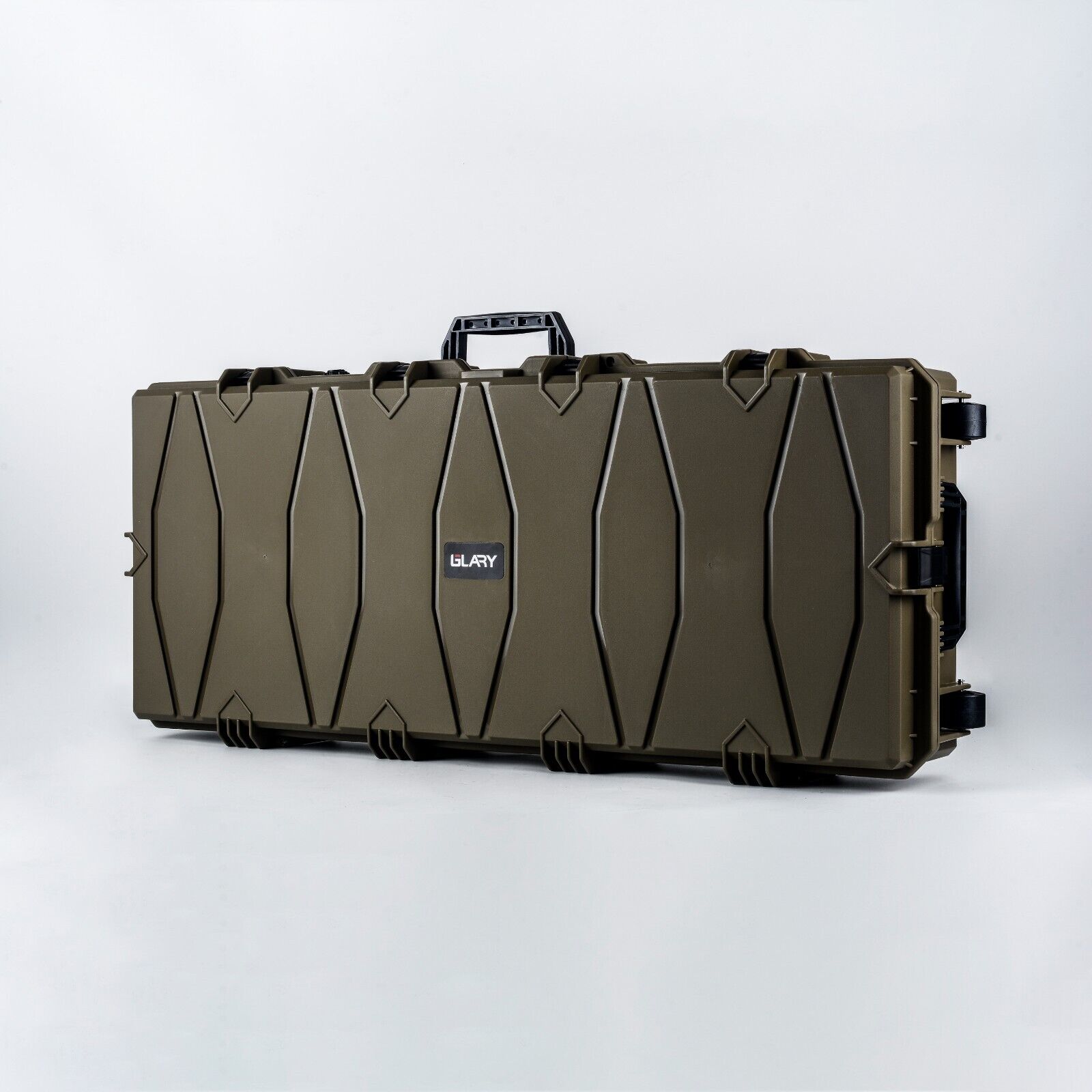 Double Rifle Case Egg Foamed Lined Hard Durable Gun Case Airline Approved Green