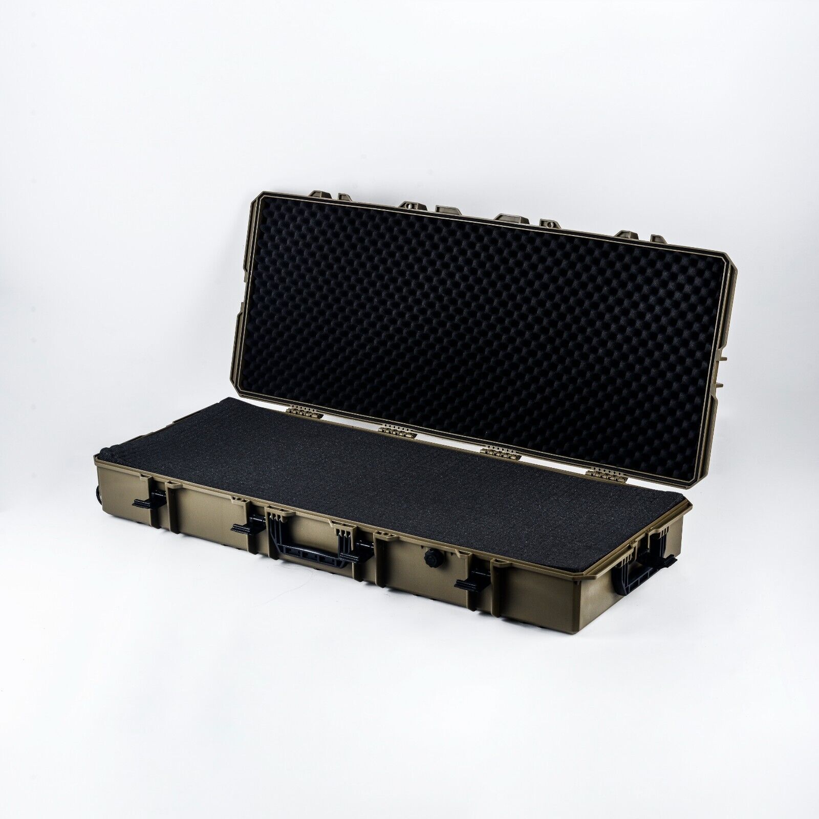 Double Rifle Case Egg Foamed Lined Hard Durable Gun Case Airline Approved Green