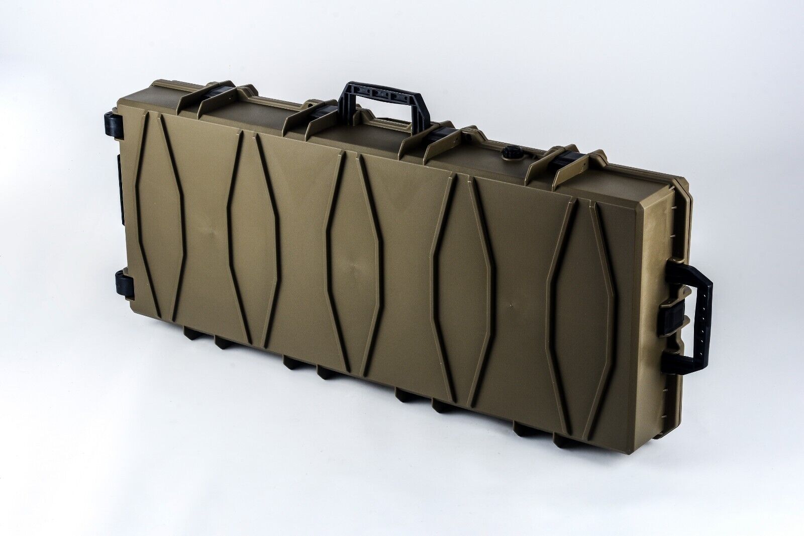 Double Rifle Case Egg Foamed Lined Hard Durable Gun Case Airline Approved Green