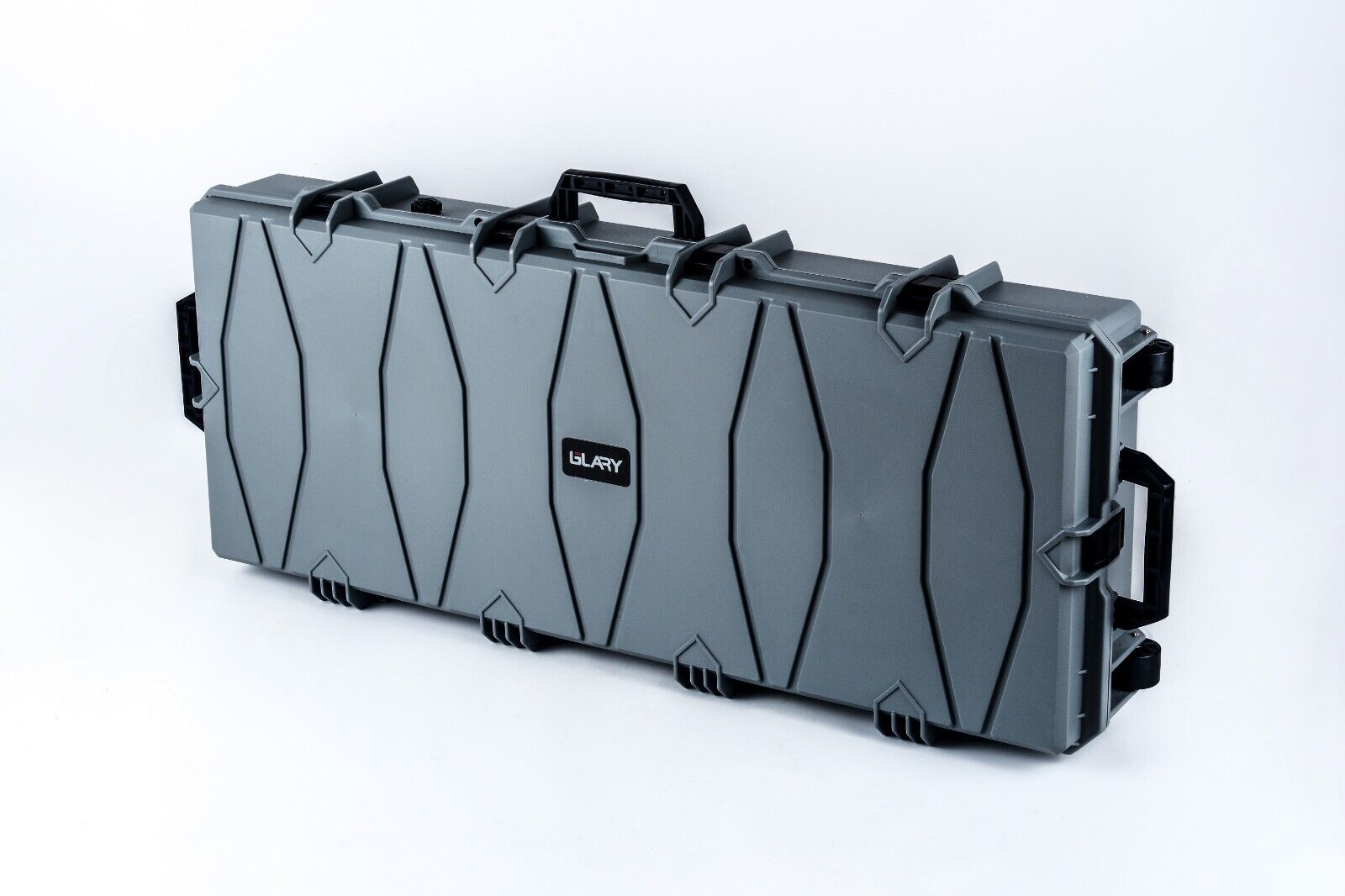Double Rifle Case Egg Foamed Lined Hard Durable Gun Case Airline Approved GREY
