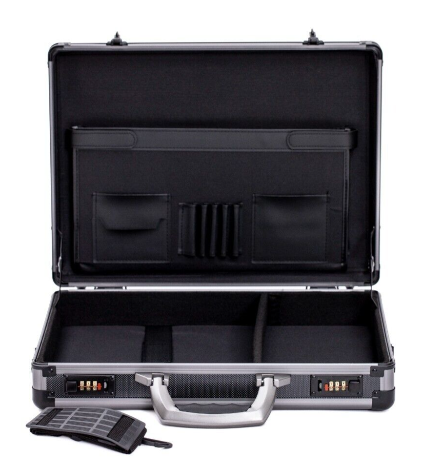 Executive Aluminium Briefcase Business Office Travel Work Laptop Attaché Bag