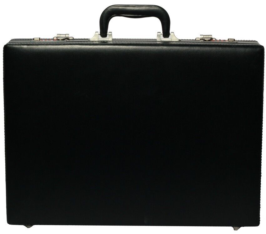 Executive Faux Leather Business Briefcase Attache Travel Case Work Bag UK
