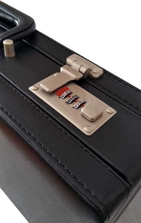 Executive Faux Leather Business Briefcase Attache Travel Case Work Bag UK