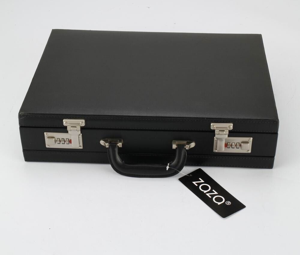 Executive Faux Leather Business Briefcase Attache Travel Case Work Bag