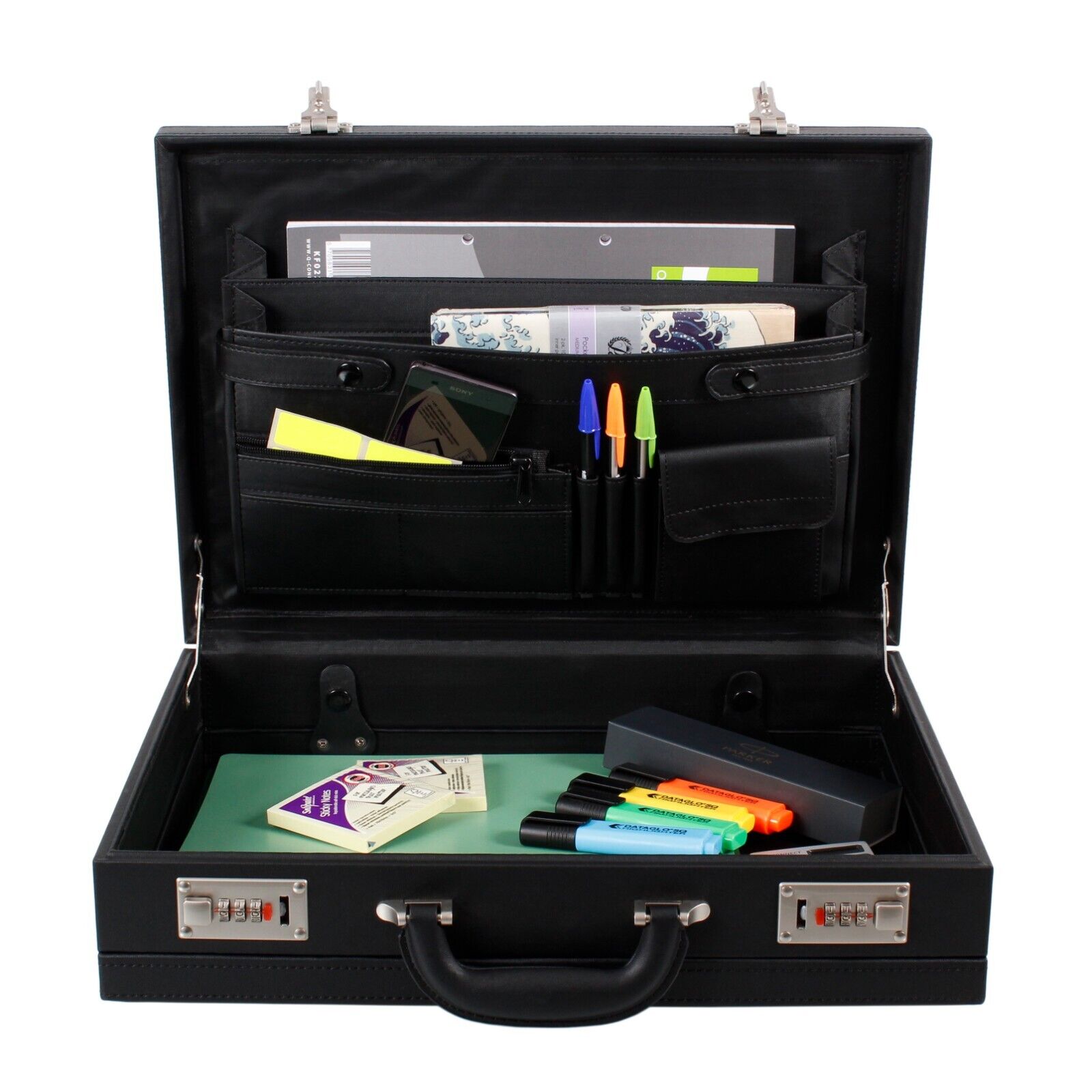 Executive Faux Leather Business Briefcase Attache Travel Case Work Bag AR