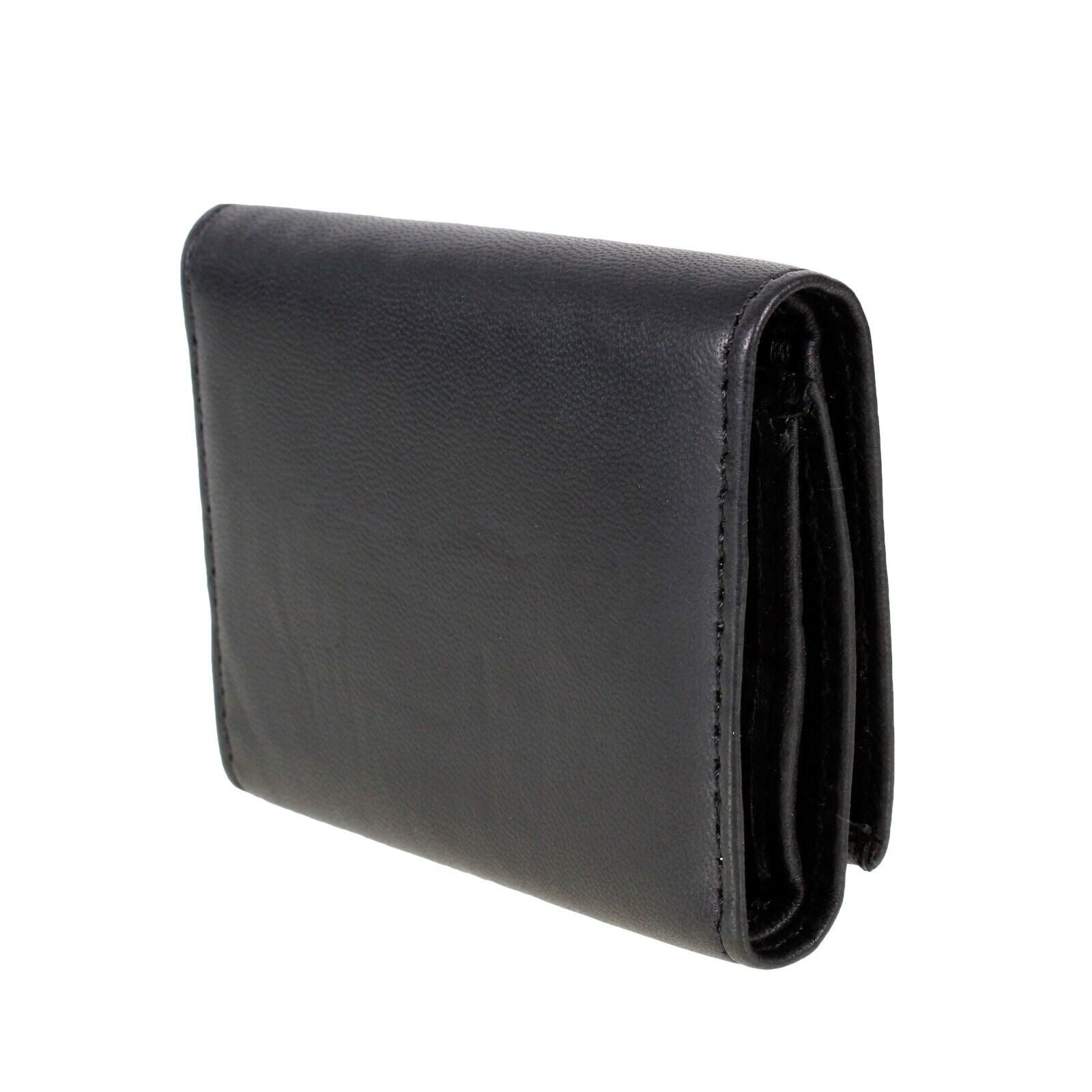 Black Leather Key Holder / Key Case Wallet Soft Nappa Leather 6 hooks