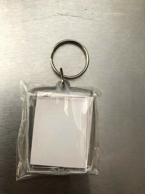 Blank Photo Keyring Crafts Clear Plastic Acrylic 35 x 24mm - 1 PC