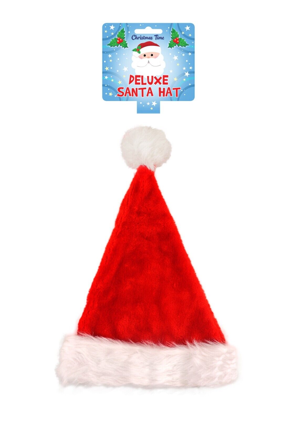 DELUXE FATHER CHRISTMAS HAT XMAS SANTA FAMILY GIFT FOR ADULT HEADWEAR UNISEX