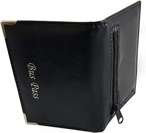 Faux Leather Bus Rail Pass Travel Card Credit ID Oyster Holder Coin Purse Zipped