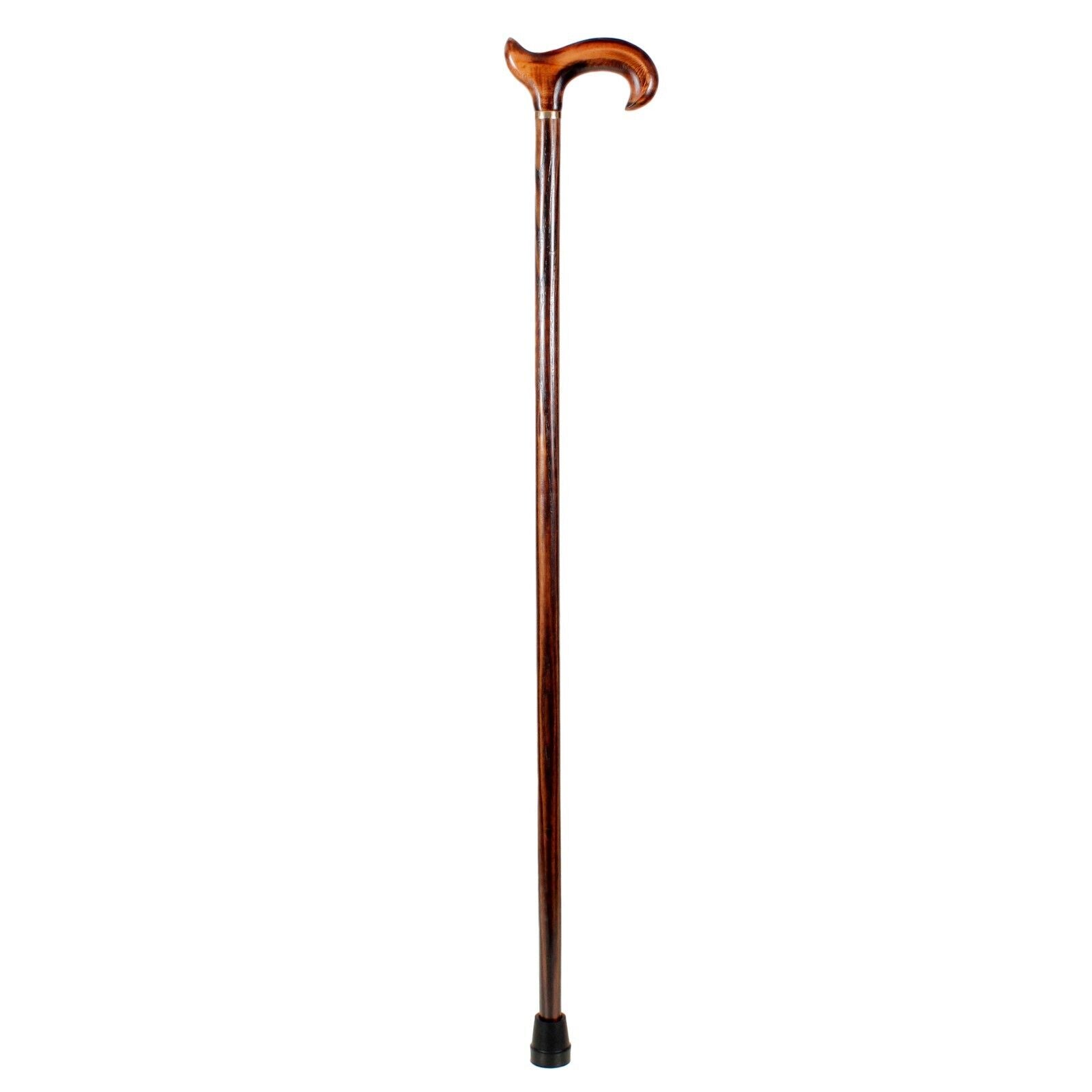 Gents Handcrafted Derby Handle Wooden Walking Stick Cane Mens Ladies 37"