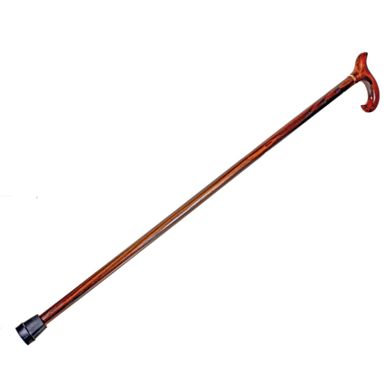Gents Handcrafted Derby Handle Wooden Walking Stick Cane Mens Ladies 37"
