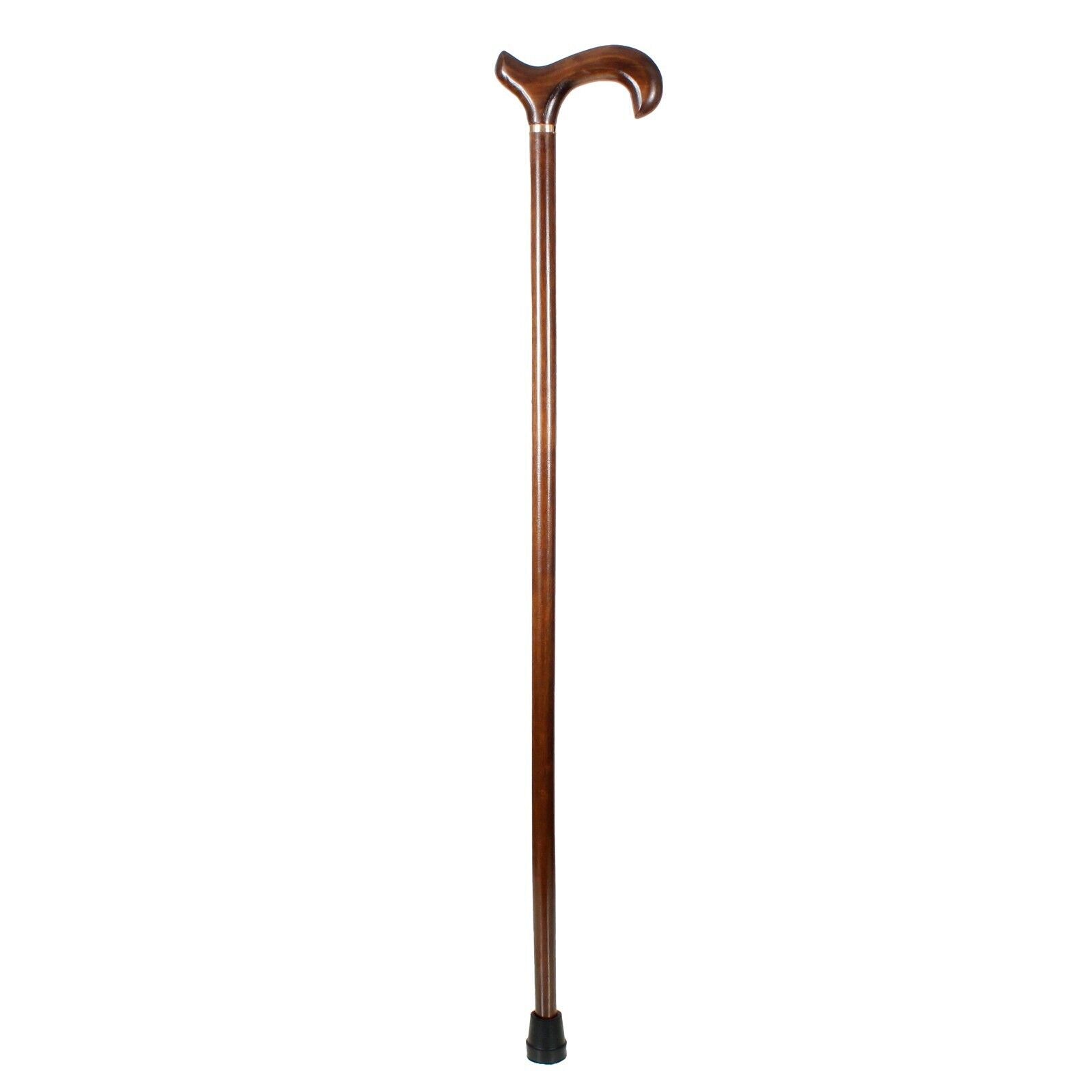 Gents Handcrafted Derby Handle Wooden Walking Stick Cane Mens Ladies 37"