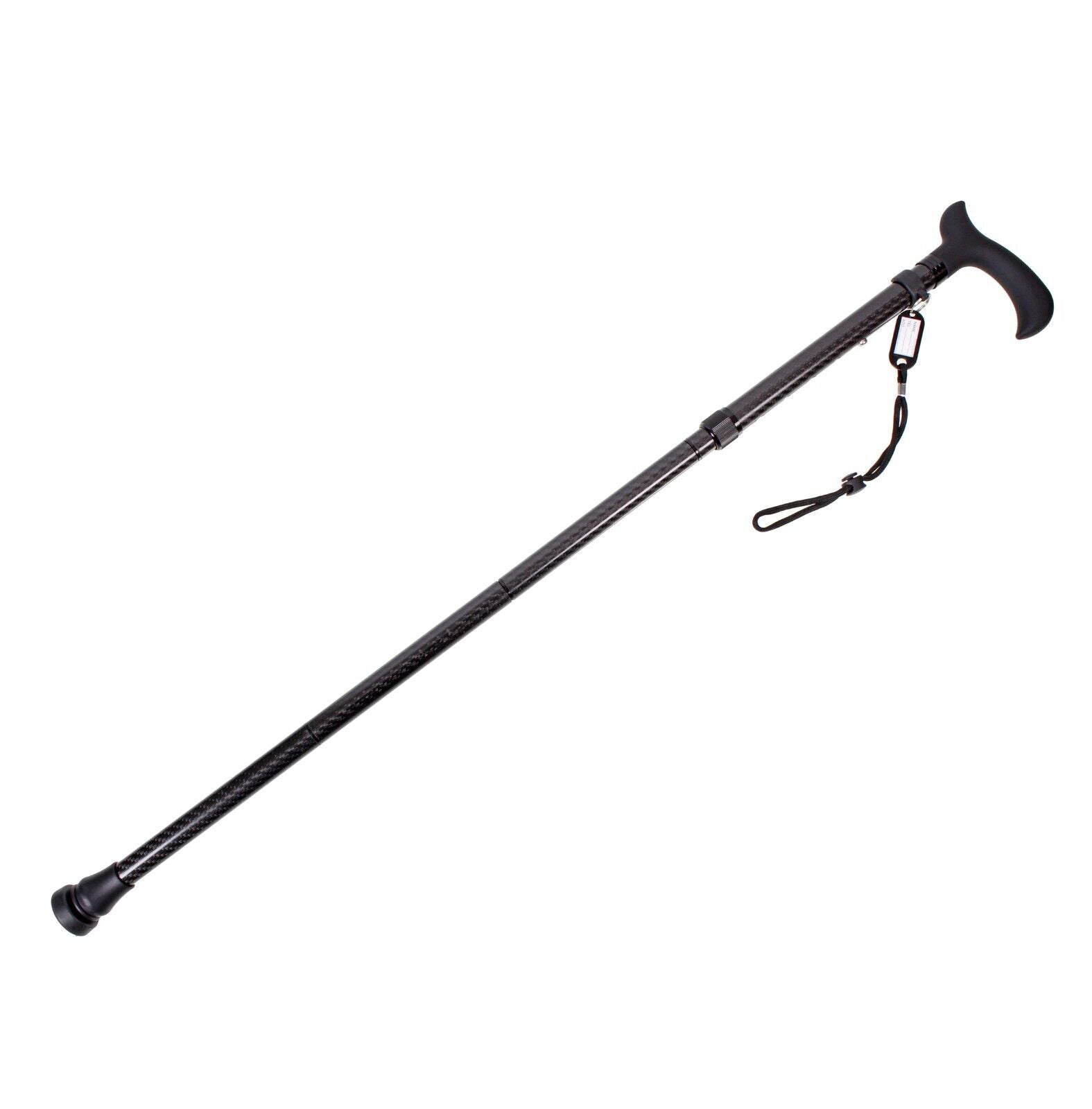 Carbon Fibre 4-Part Folding Adjustable Walking Stick Cane Mens Ladies UK