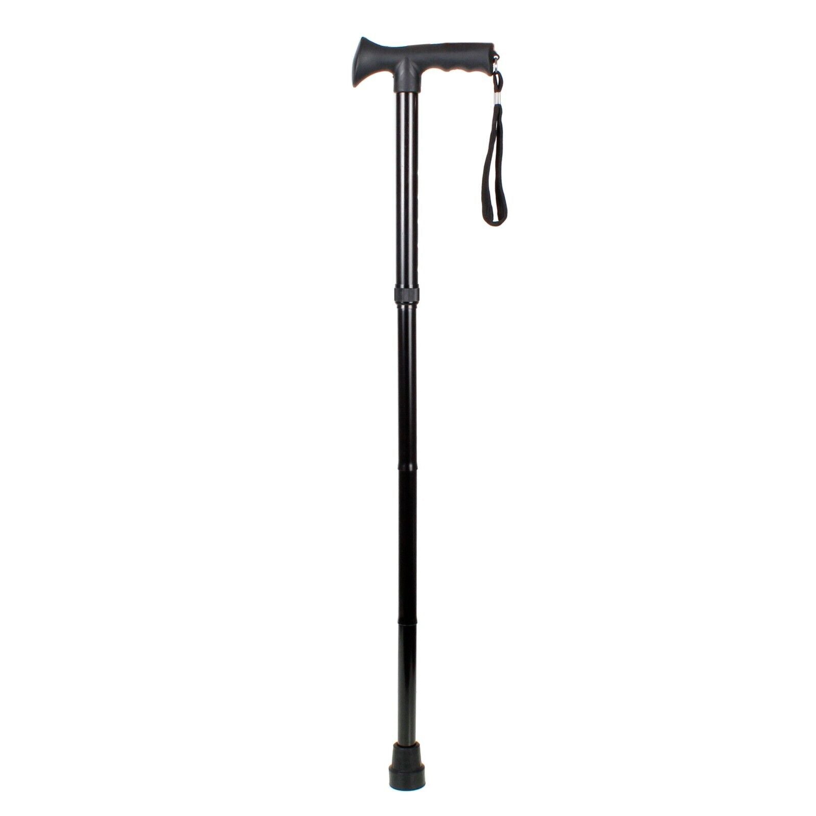 Folding Adjustable Aluminium Metallic Compact Walking Stick Cane