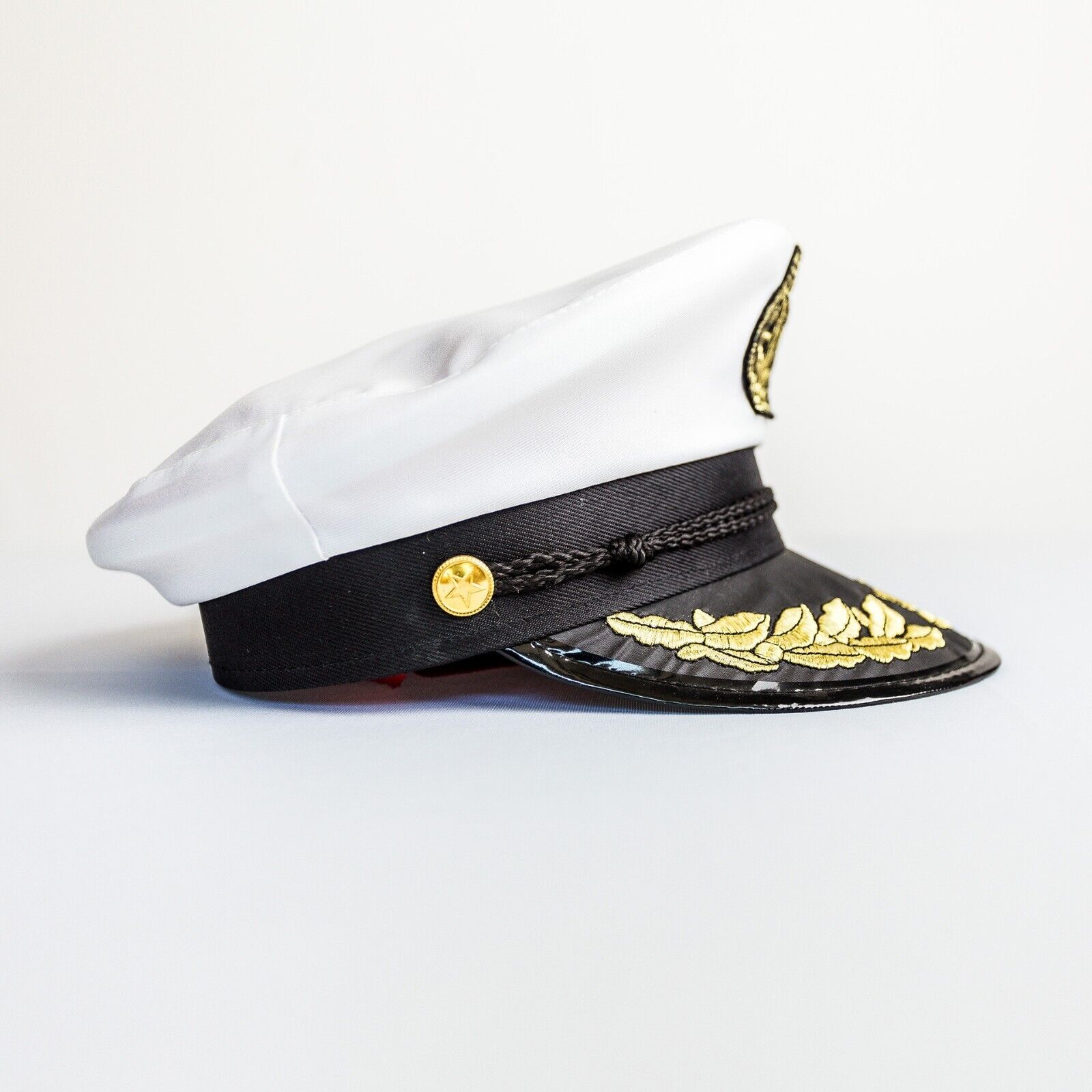 ADULT CAPTAIN HAT Yacht Boat Navy Sailor Sea Marine Fancy Dress Costume UK