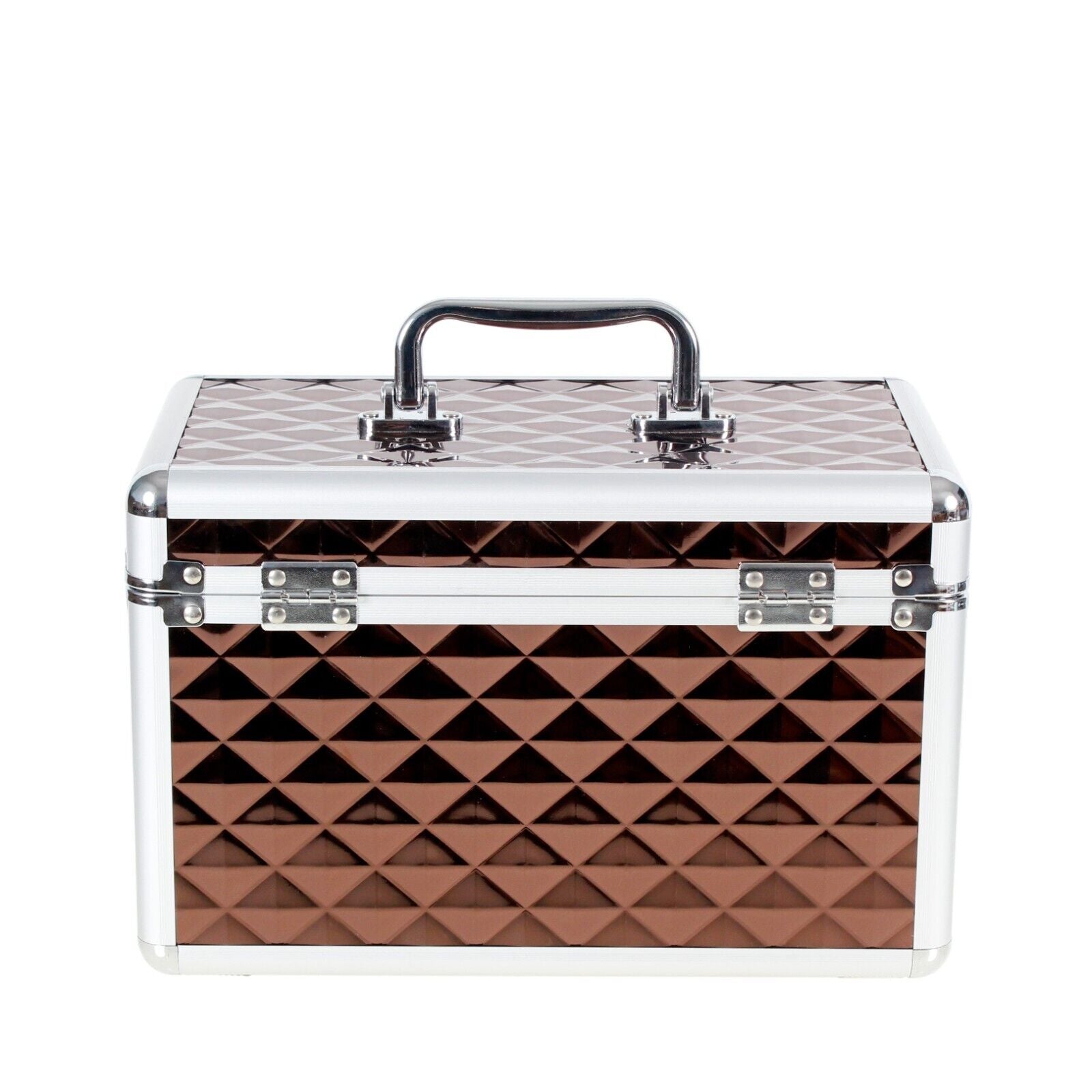 Aluminium Make Up Travel Storage Box Cosmetic Beauty Vanity Case Organiser AR