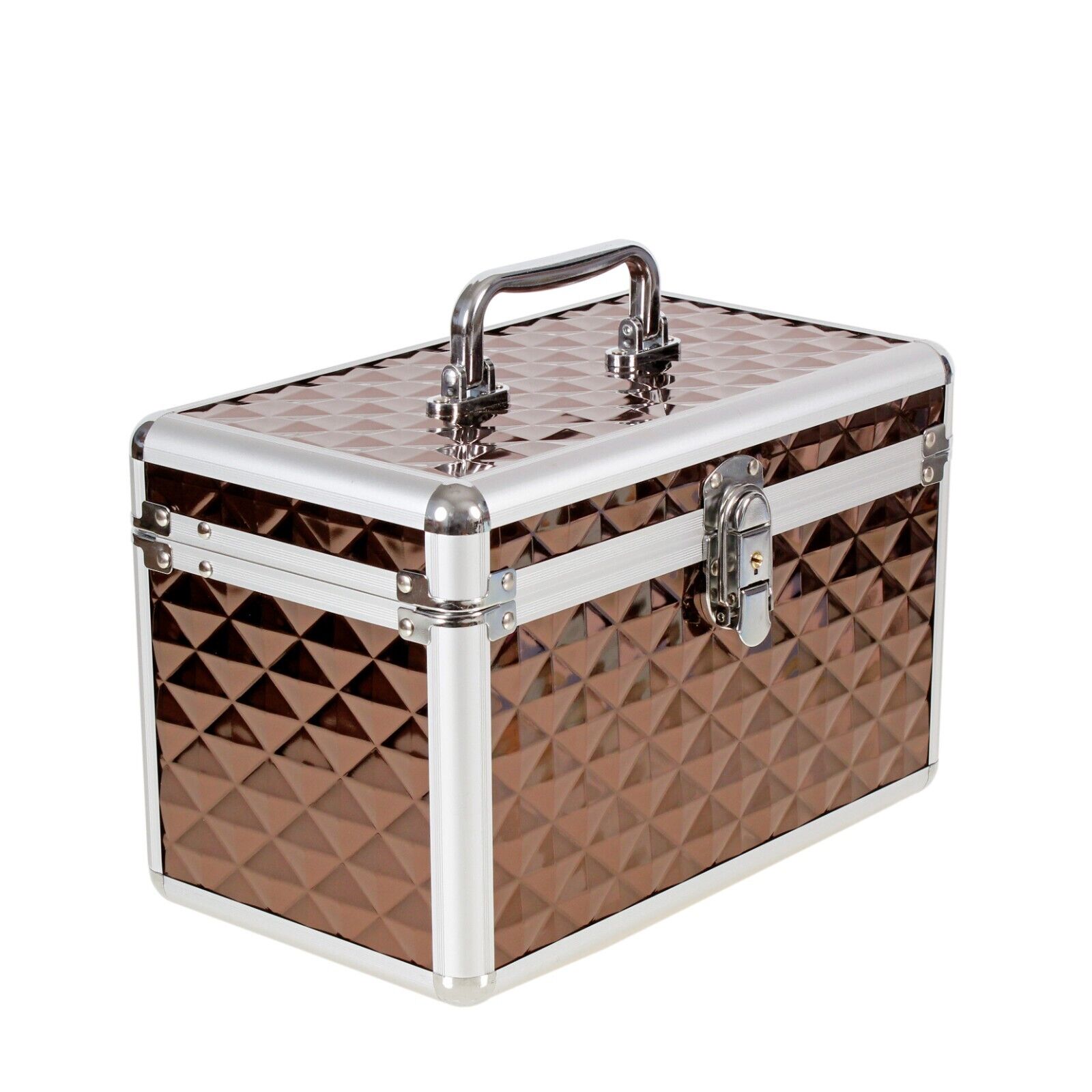 Aluminium Make Up Travel Storage Box Cosmetic Beauty Vanity Case Organiser AR