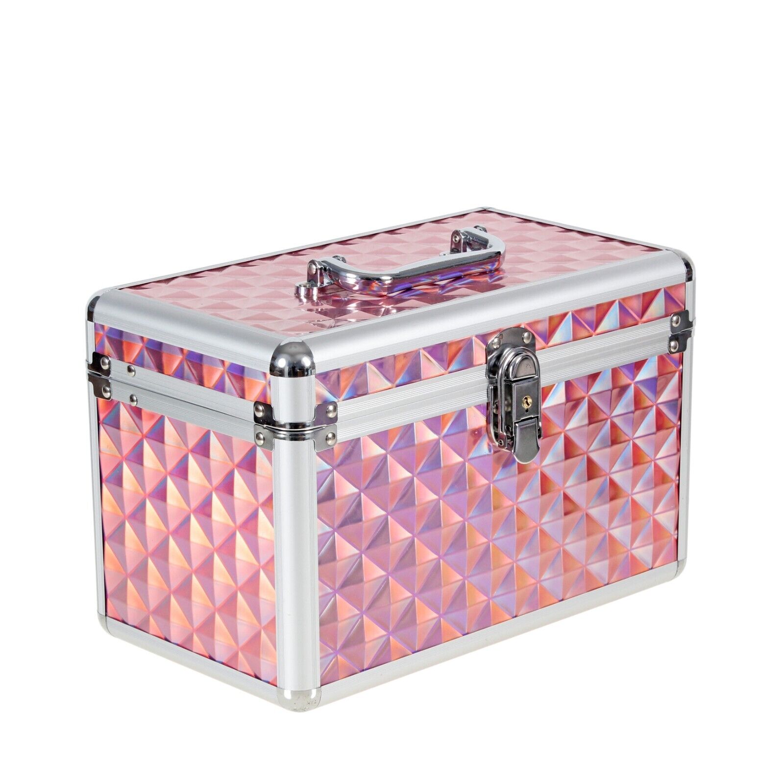 Aluminium Make Up Travel Storage Box Cosmetic Beauty Vanity Case Organiser AR