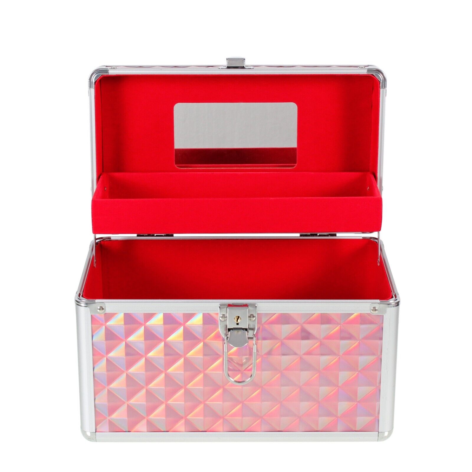 Aluminium Make Up Travel Storage Box Cosmetic Beauty Vanity Case Organiser AR
