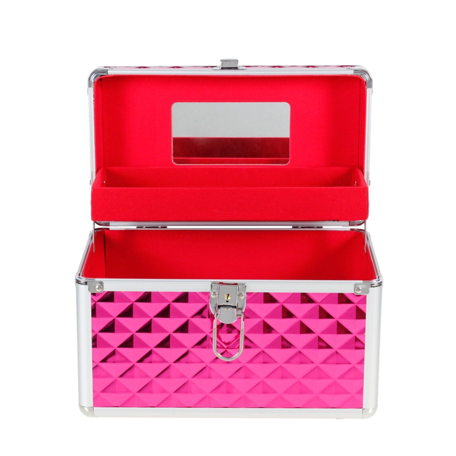 Aluminium Make Up Travel Storage Box Cosmetic Beauty Vanity Case Organiser AR