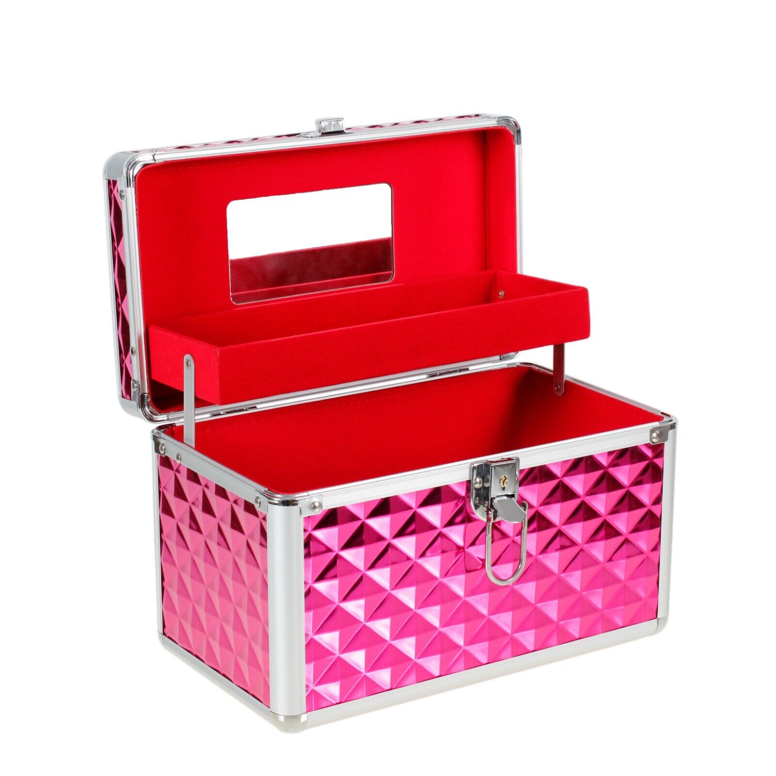 Aluminium Make Up Travel Storage Box Cosmetic Beauty Vanity Case Organiser AR