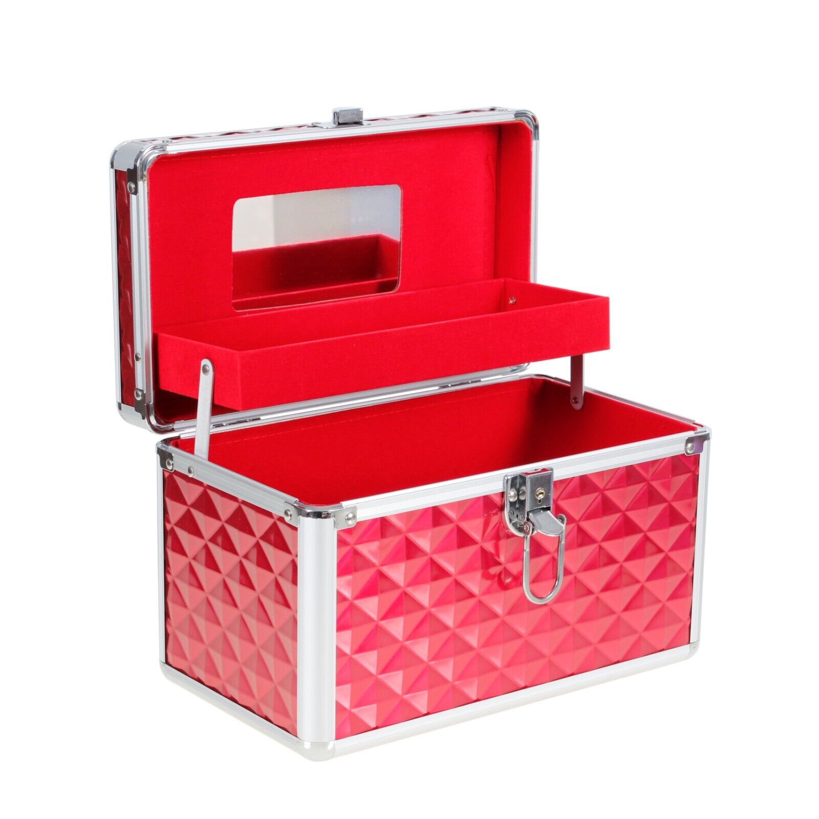 Aluminium Make Up Travel Storage Box Cosmetic Beauty Vanity Case Organiser AR
