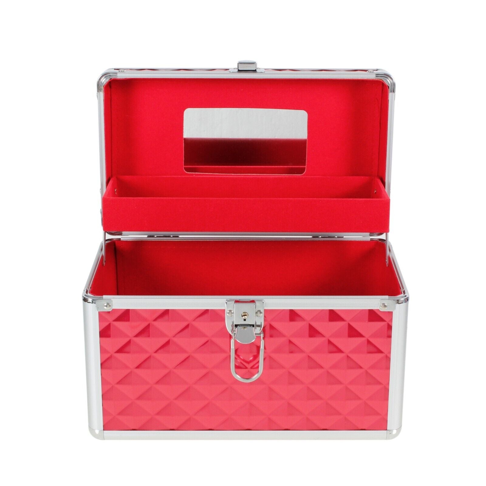 Aluminium Make Up Travel Storage Box Cosmetic Beauty Vanity Case Organiser AR