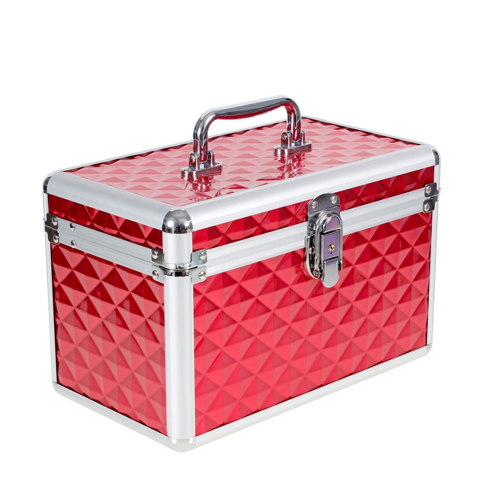 Aluminium Make Up Travel Storage Box Cosmetic Beauty Vanity Case Organiser AR