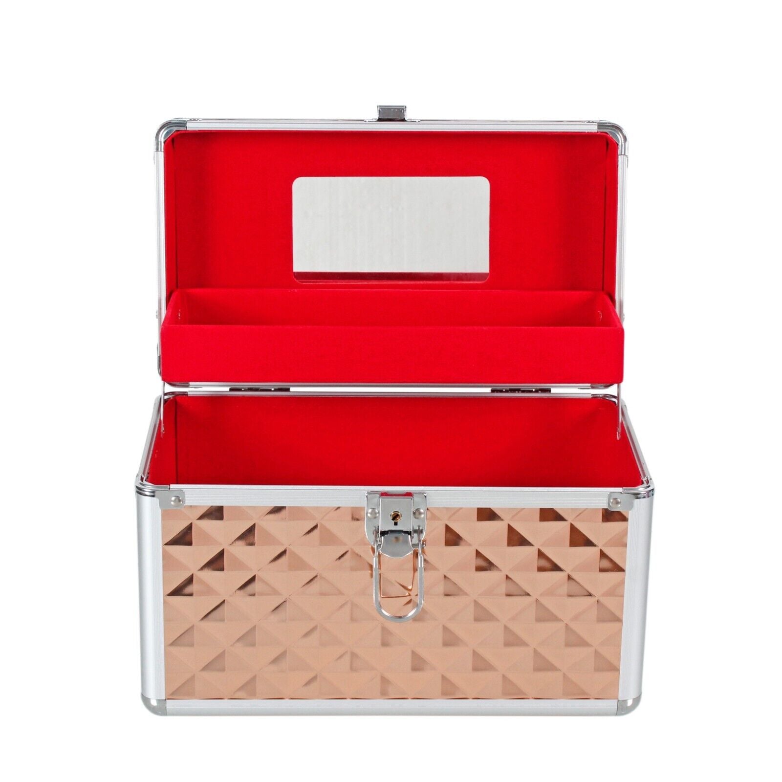 Aluminium Make Up Travel Storage Box Cosmetic Beauty Vanity Case Organiser AR