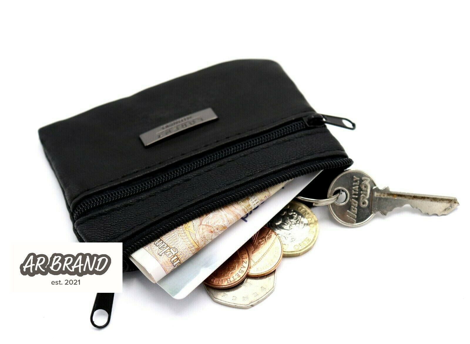 Coin Money Pouch Key Ring Wallet Small Leather