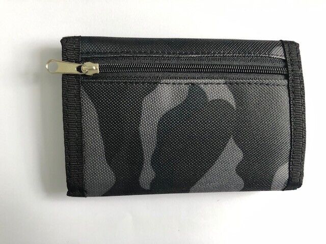 Camouflage Boys Girls Adult Unisex Trifold Sports Wallet Durable Nylon.