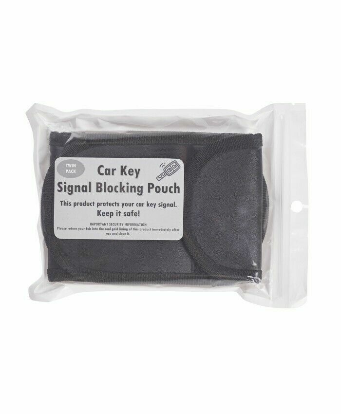 Car Key Signal Blocker Blocking RIFD Bag Cage Key less Fob Black Pouch Case 2pcs
