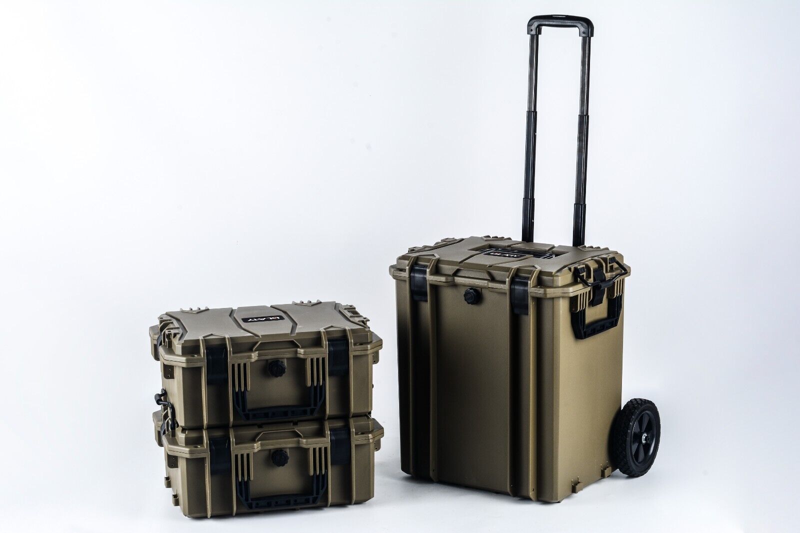 Camping Travel Trolley equipment travel holiday trips case box Olive Green