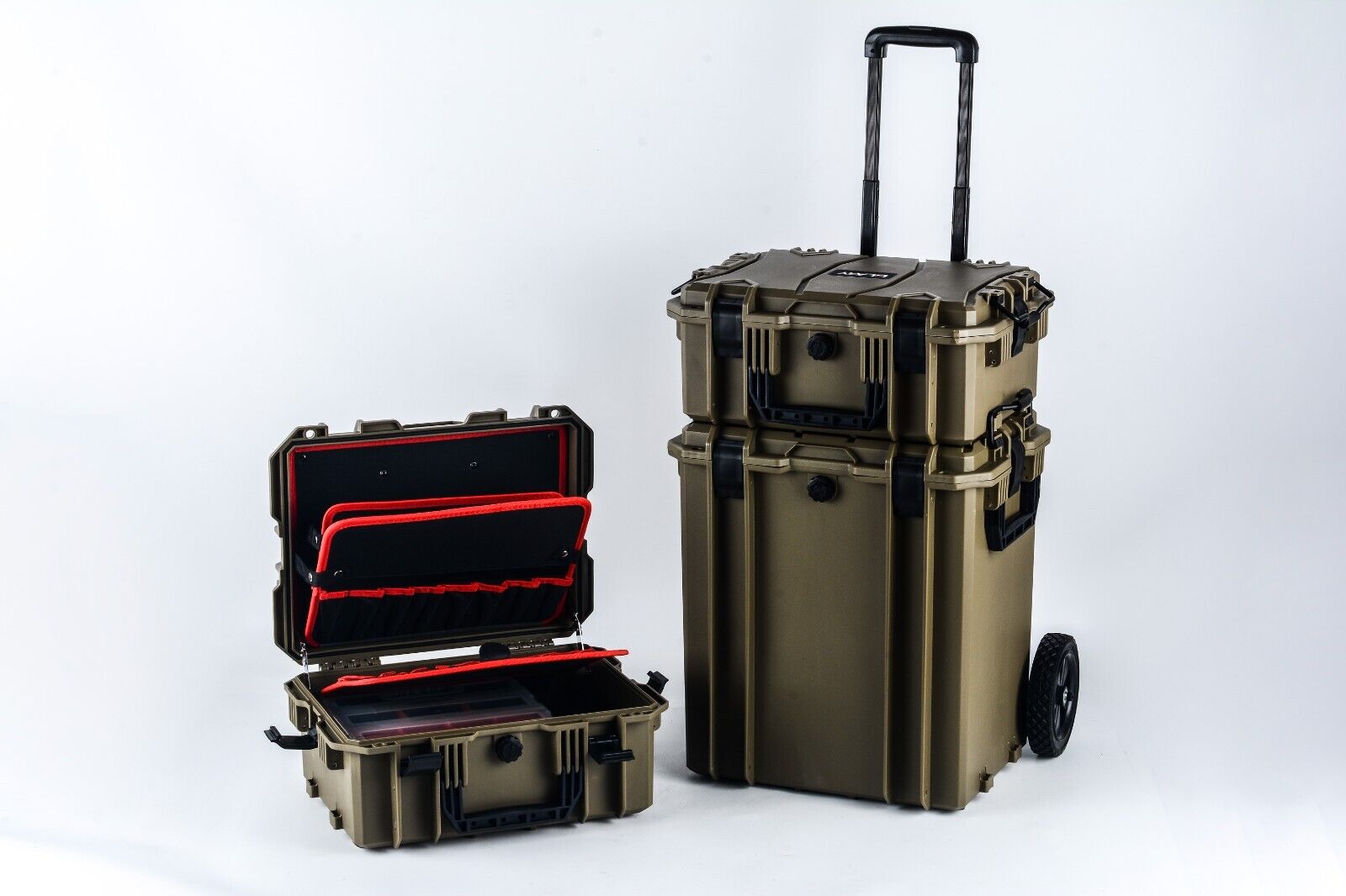 Camping Travel Trolley equipment travel holiday trips case box Olive Green