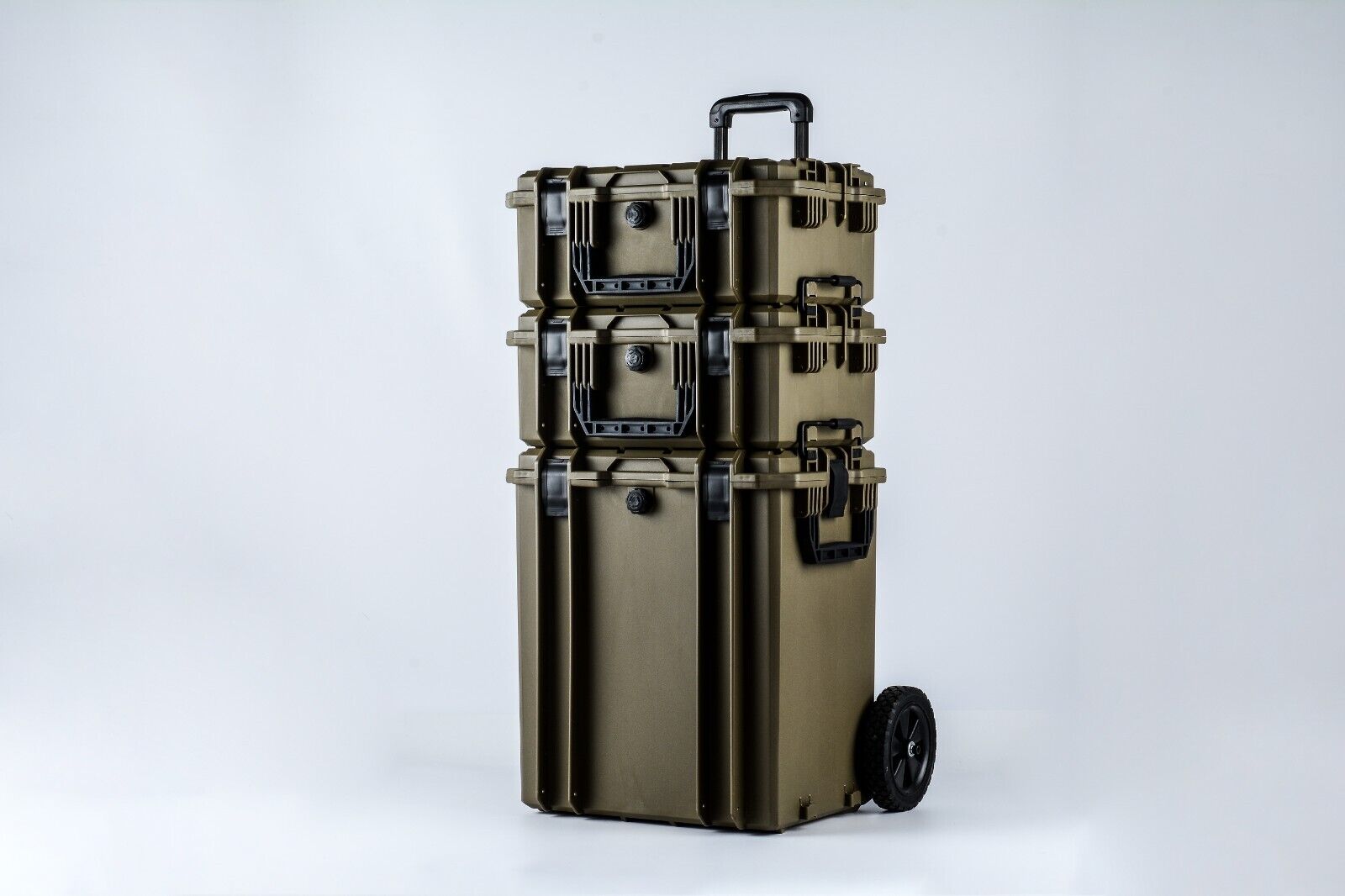 Camping Travel Trolley equipment travel holiday trips case box Olive Green