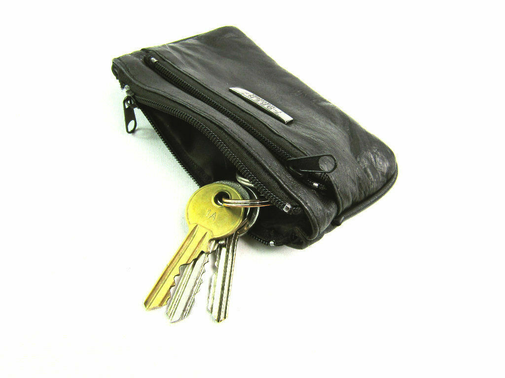 Coin Zip Purse Leather Credit Card Small Soft