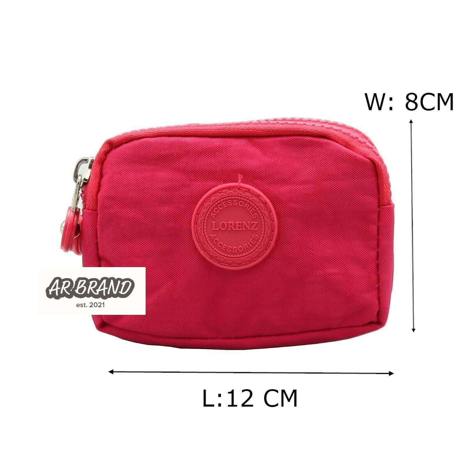 Design Ladies Women Girls Kids Small Zip Round Coin Purse with 3 Zip Closer