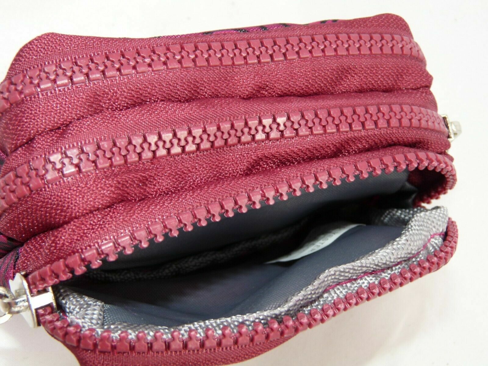 Design Ladies Women Girls Kids Small Zip Round Coin Purse with 3 Zip Closer