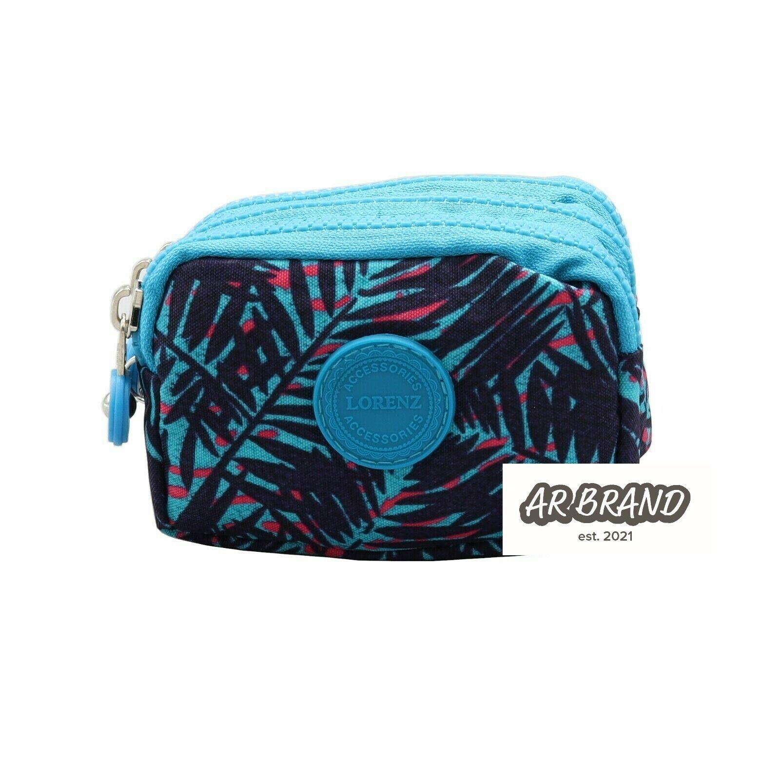 Design Ladies Women Girls Kids Small Zip Round Coin Purse with 3 Zip Closer