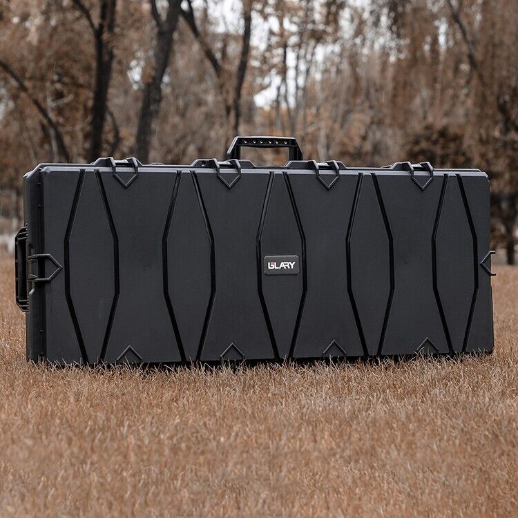 Double Rifle Case Egg Foamed Lined Hard Durable Gun Case Airline Approved