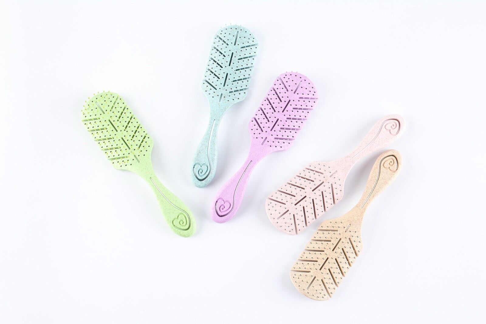 Eco Friendly Wheat Straw Hairbrush, Flexible Soft Pin Bristles AR Beauty UK
