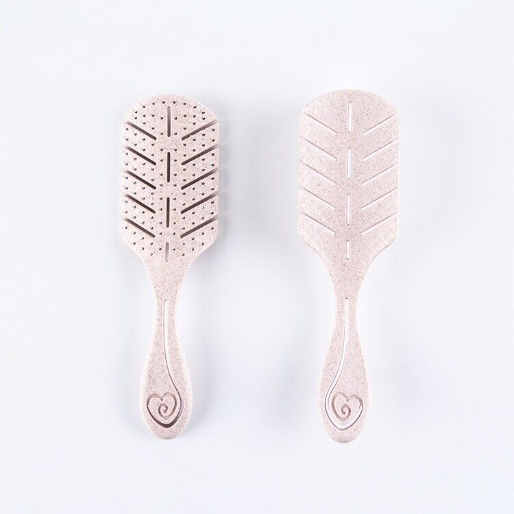 Eco Friendly Wheat Straw Hairbrush, Flexible Soft Pin Bristles AR Beauty UK