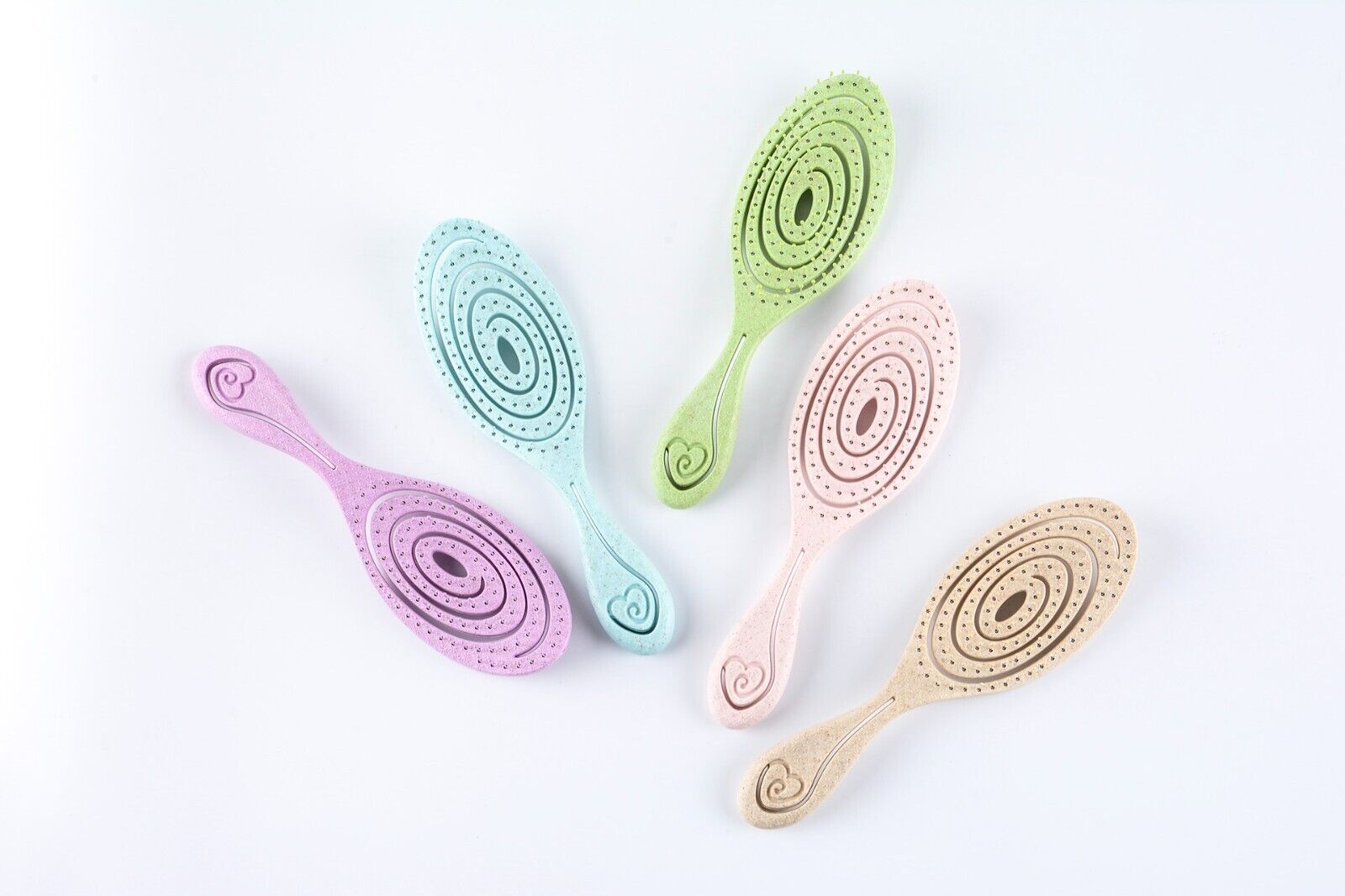 Eco Friendly Wheat Straw Hairbrush, Flexible Soft Pin Bristles AR Beauty UK