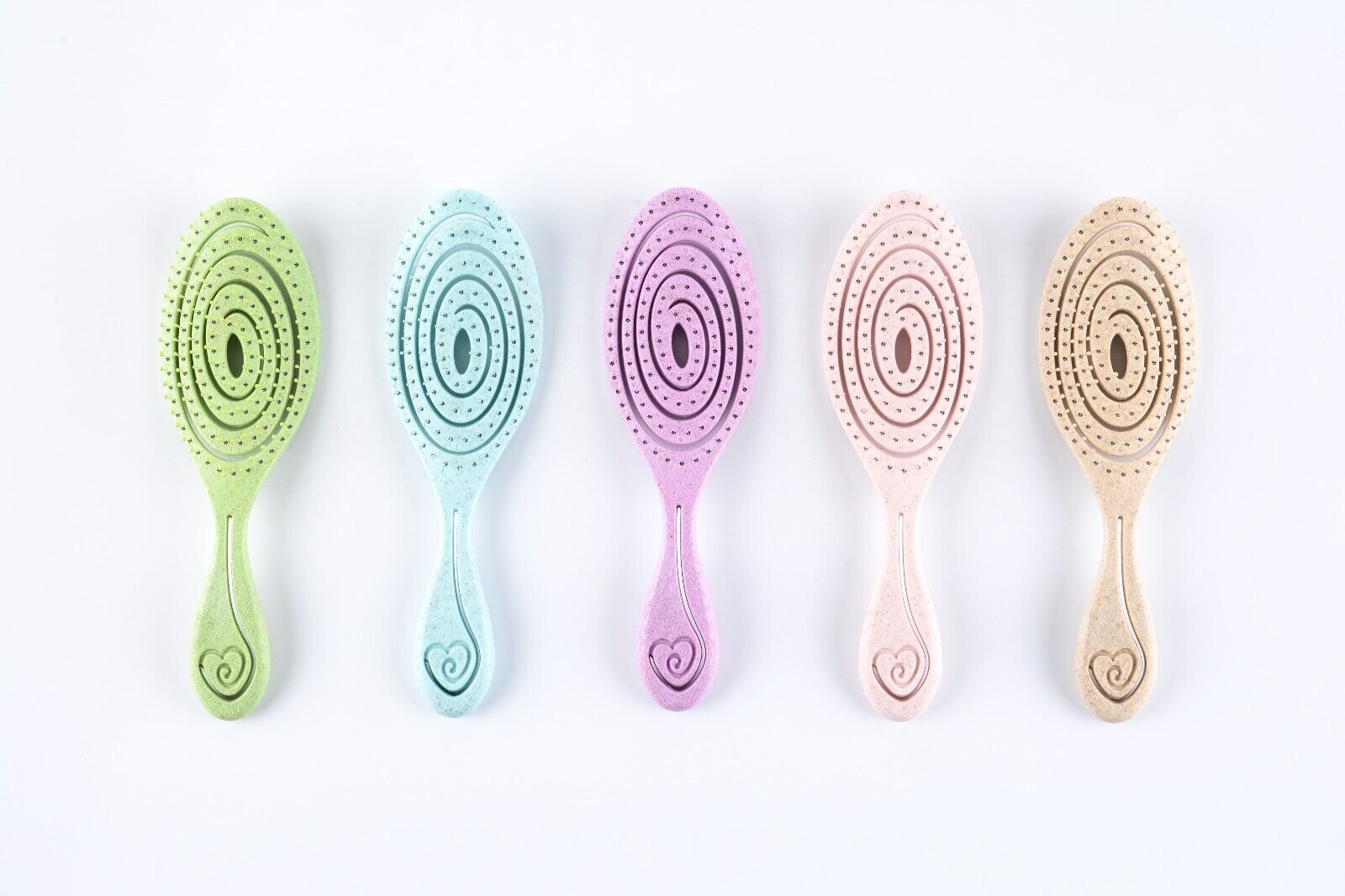 AR Beauty Eco Friendly Wheat Straw Hairbrush, Flexible Soft Pin Bristles