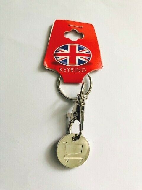 COIN TOKEN KEYRING SHOPPING KEYRING TROLLEY x 1 pc