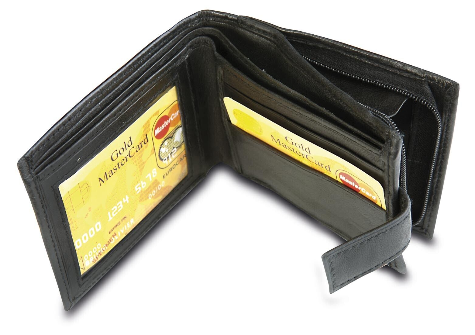 Designer Mens Leather Wallet RFID SAFE Contactless Card ID Protection UK SELLER